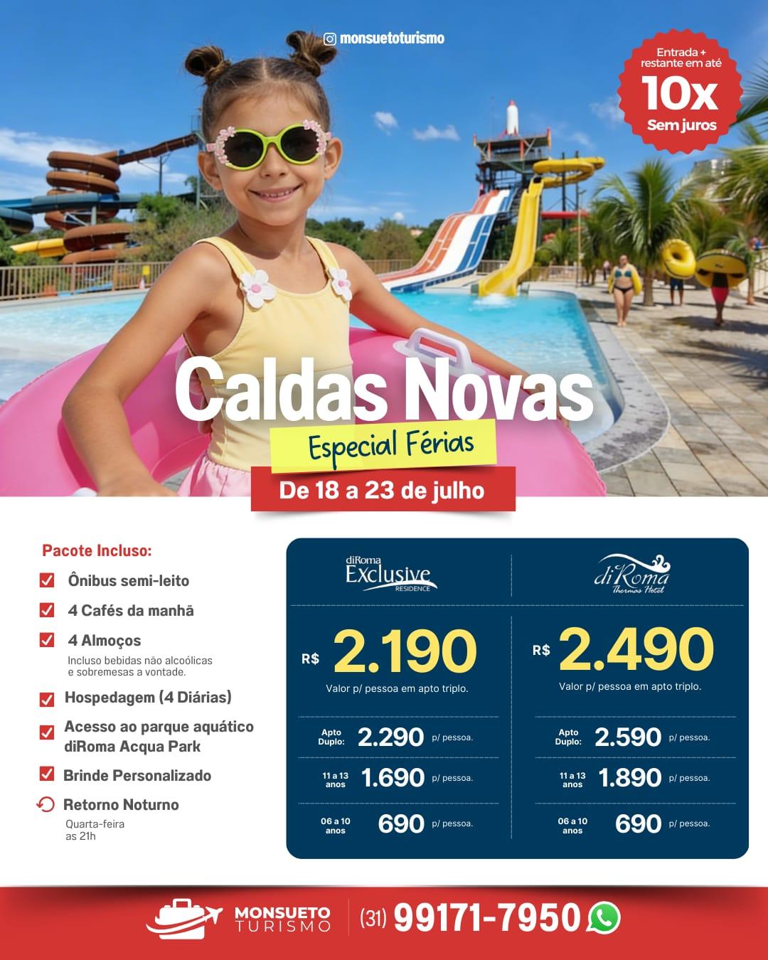 Pacote para Caldas Novas