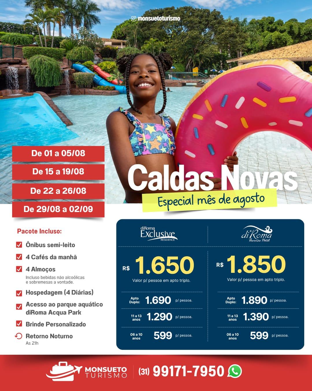 Pacote para Caldas Novas