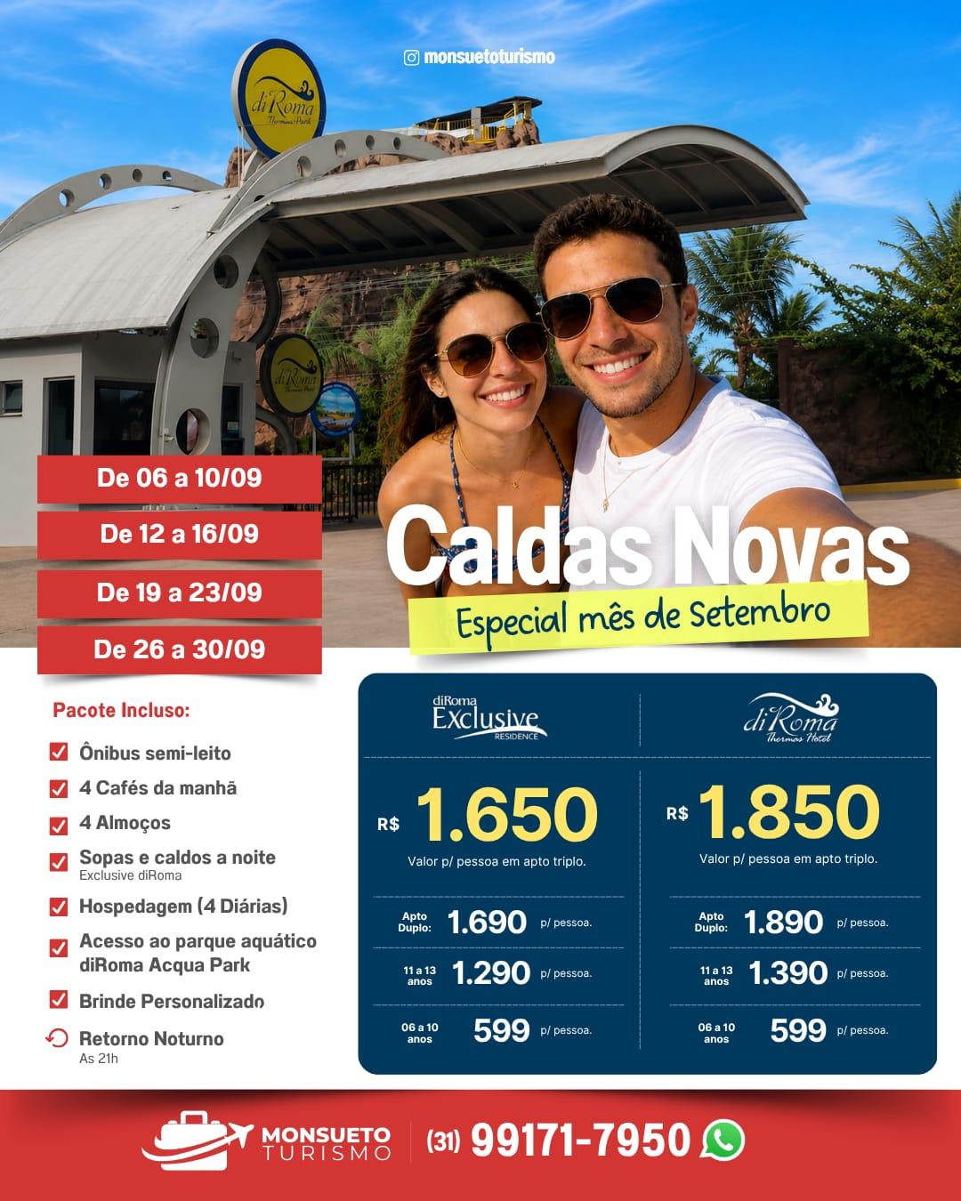 Pacote para Caldas Novas